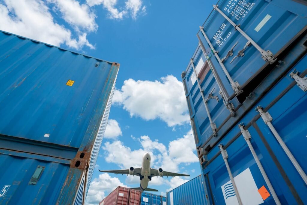 airplane flying above logistic container air logi 2025 01 29 04 40 21 utc